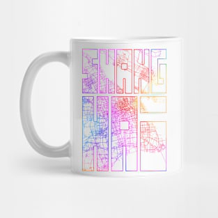 Shanghai, China City Map Typography - Colorful Mug